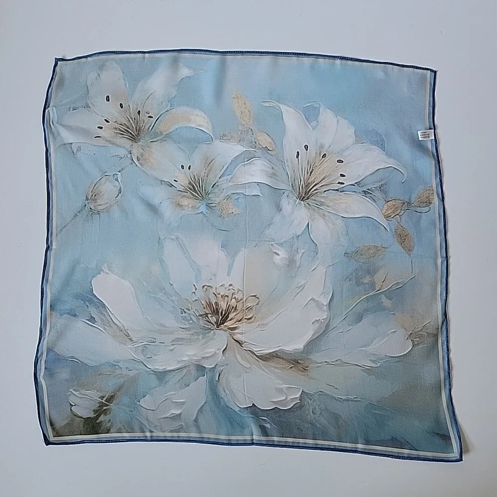 Silk Chiffon Square Scarf 20